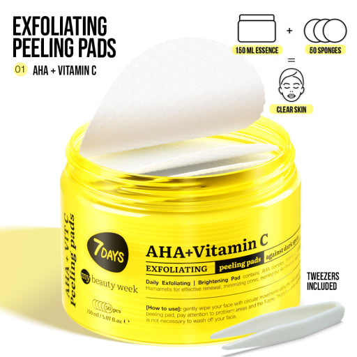 Dischetti Esfolianti Detergenti AHA+Vitamina C | 7Days