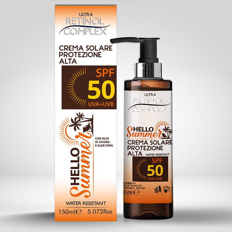 Crema Solare Protezione Alta Spf50 150ml | Retinol Complex