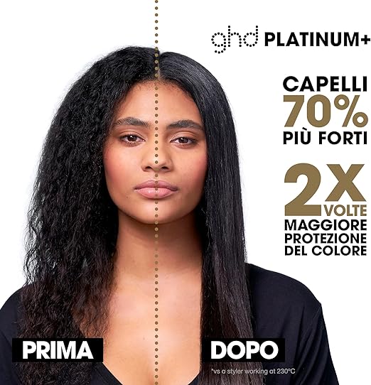 ghd Platinum+ Silver - Piastra per Capelli Nera (lamelle 26mm)