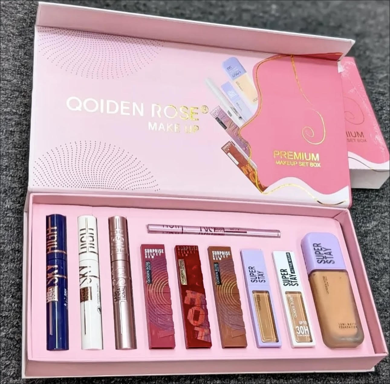 Set Make-Up Modello Maybelline 10pz | Qoiden Rose