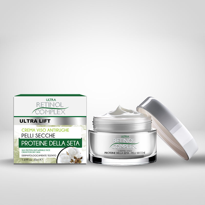 Crema Viso Antirughe Pelli Secche Proteine Della Seta 50ml | Retinol Complex