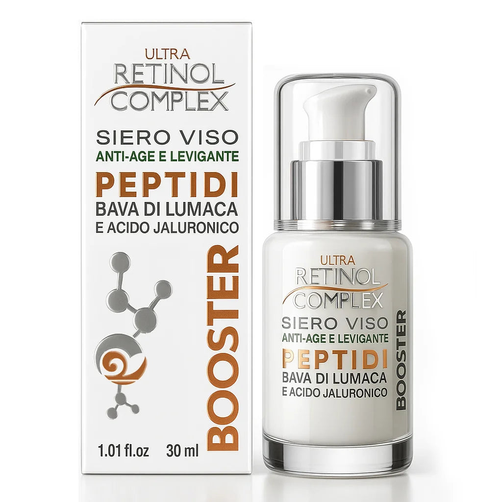 Siero Viso Anti-Age Peptidi Bava Di Lumaca & Acido Jaluronico 30ml | Retinol Complex