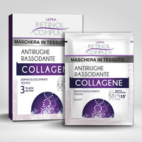 Maschera Antirughe Rassodante Collagene 3 Buste Da 25ml | Retinol Complex