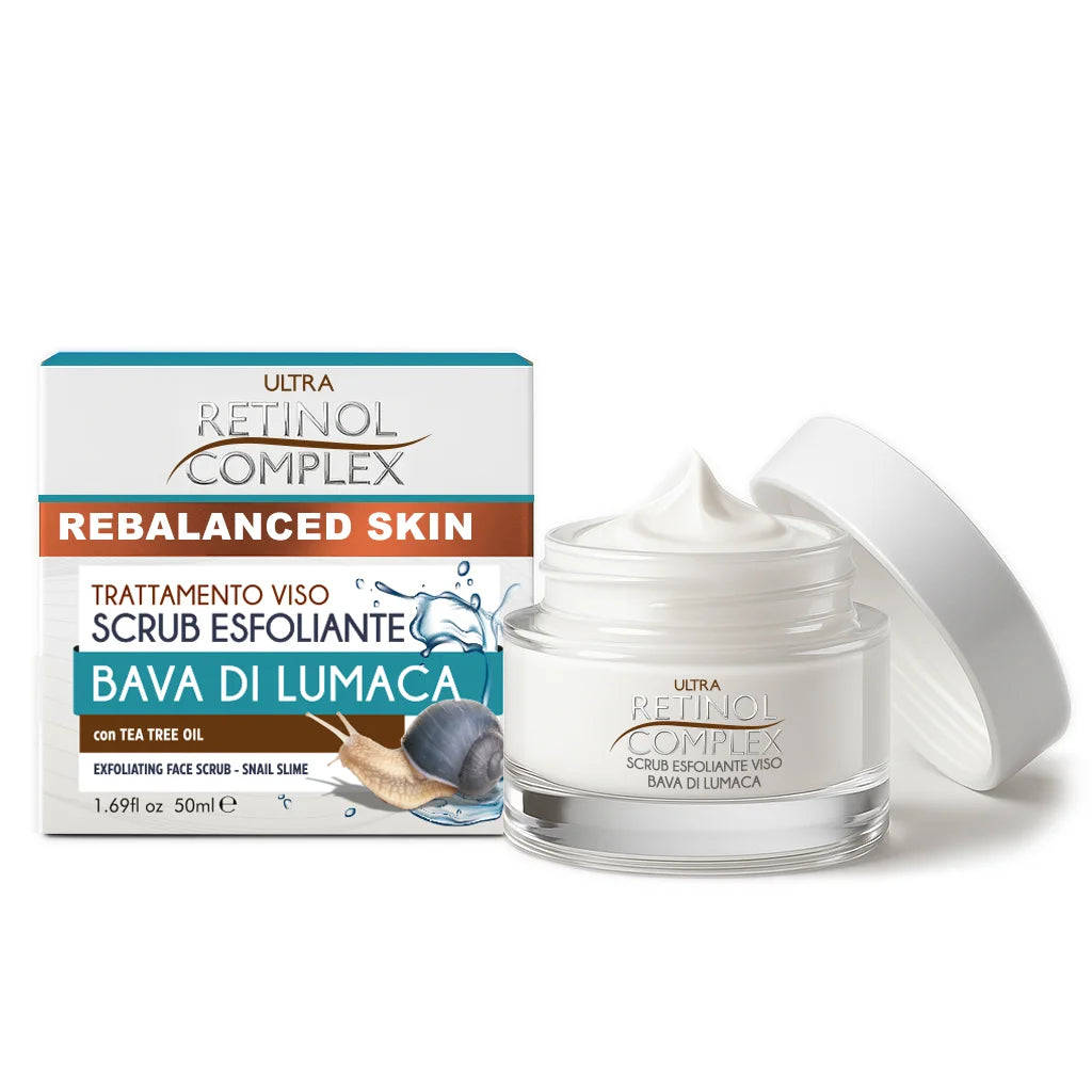 Trattamento Viso Scrub Esfoliante Bava Di Lumaca 50ml | Retinol Complex