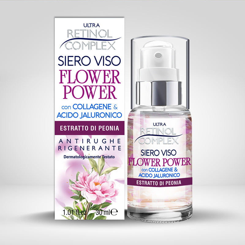 Siero Viso Flower Power Antirughe Rigenerante 30ml | Retinol Complex