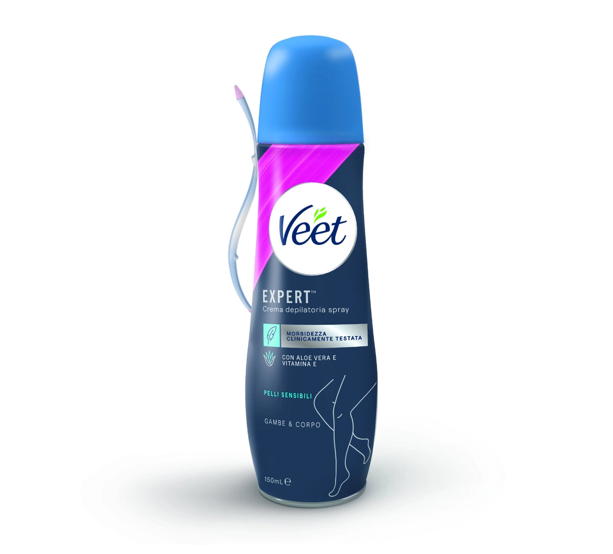 Crema Depilatoria Spray Per Pelli Sensibili Gambe & Corpo 150ml | Veet