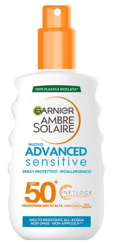 Spray Protettivo Ipoallergenico Spf50 Advanced Sensitive 150ml | Garnier Ambre Solaire
